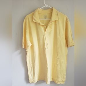 Mens causal yellow polo shirt